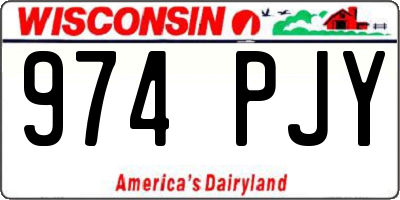 WI license plate 974PJY