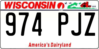WI license plate 974PJZ