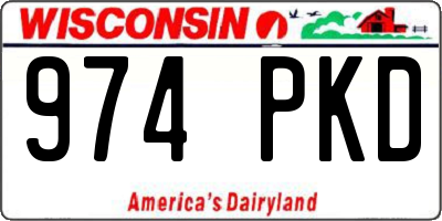 WI license plate 974PKD