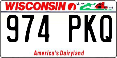 WI license plate 974PKQ