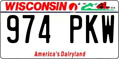 WI license plate 974PKW