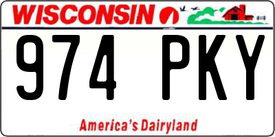 WI license plate 974PKY