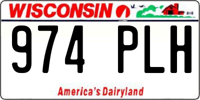 WI license plate 974PLH