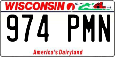 WI license plate 974PMN
