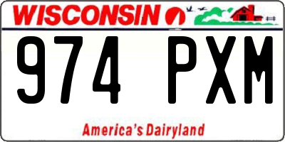 WI license plate 974PXM