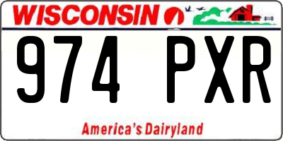 WI license plate 974PXR