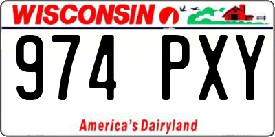 WI license plate 974PXY