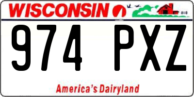 WI license plate 974PXZ