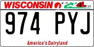 WI license plate 974PYJ