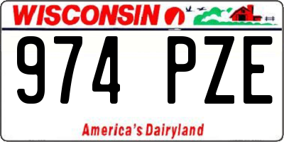 WI license plate 974PZE