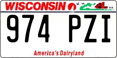 WI license plate 974PZI