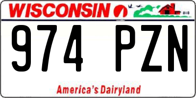 WI license plate 974PZN