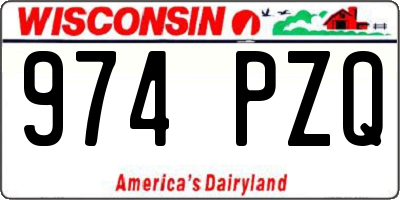WI license plate 974PZQ