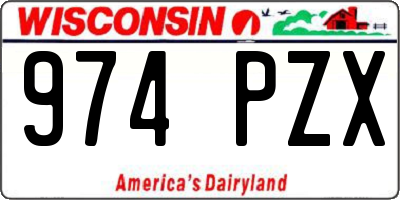 WI license plate 974PZX