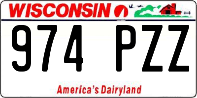 WI license plate 974PZZ