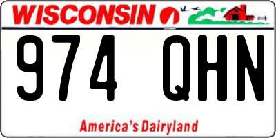 WI license plate 974QHN