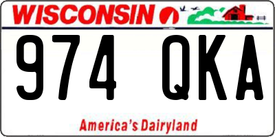 WI license plate 974QKA