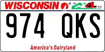 WI license plate 974QKS