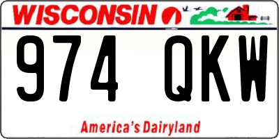 WI license plate 974QKW
