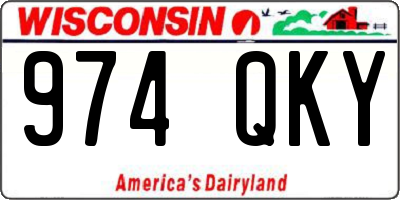 WI license plate 974QKY