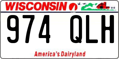 WI license plate 974QLH