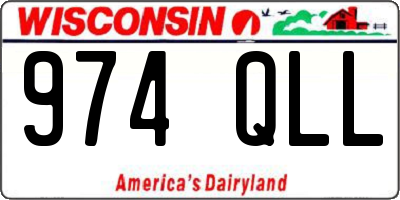 WI license plate 974QLL