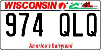 WI license plate 974QLQ