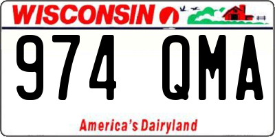 WI license plate 974QMA