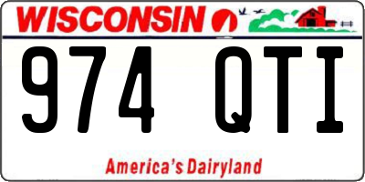 WI license plate 974QTI