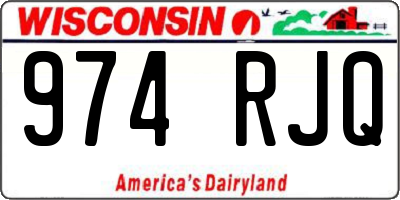 WI license plate 974RJQ