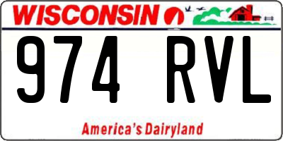 WI license plate 974RVL