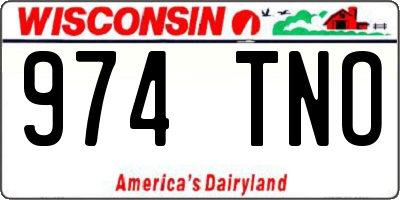 WI license plate 974TNO