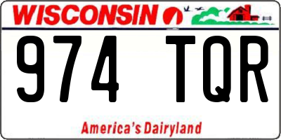 WI license plate 974TQR