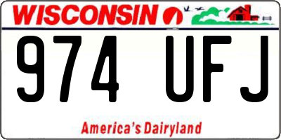 WI license plate 974UFJ
