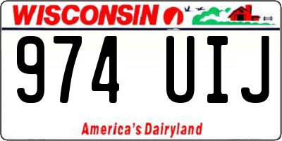 WI license plate 974UIJ