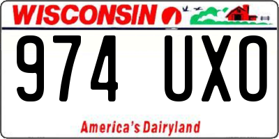 WI license plate 974UXO