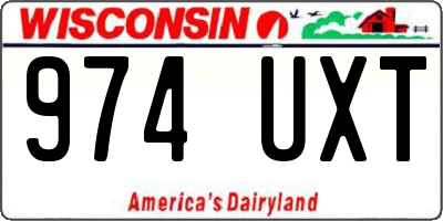 WI license plate 974UXT