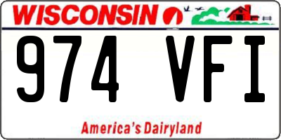 WI license plate 974VFI