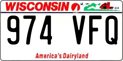 WI license plate 974VFQ