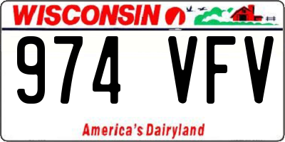 WI license plate 974VFV