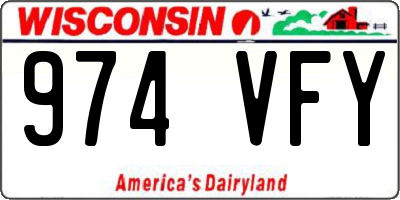 WI license plate 974VFY