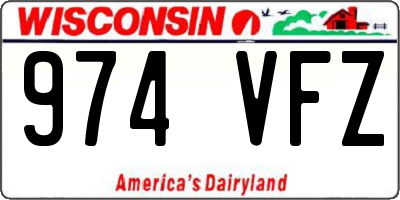 WI license plate 974VFZ