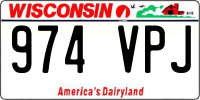 WI license plate 974VPJ