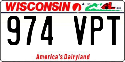 WI license plate 974VPT