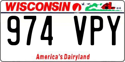 WI license plate 974VPY