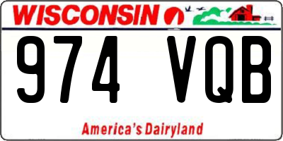 WI license plate 974VQB