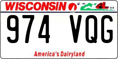 WI license plate 974VQG