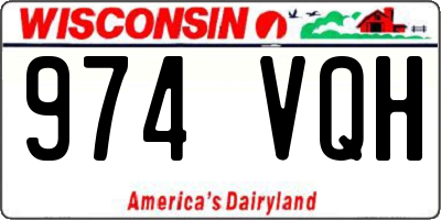 WI license plate 974VQH