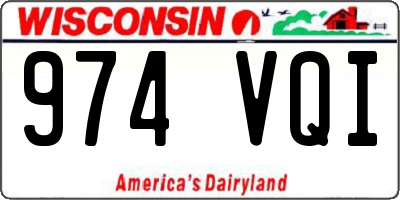 WI license plate 974VQI