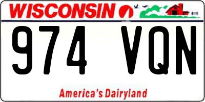WI license plate 974VQN